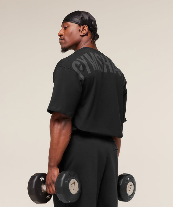 Power T-Shirt Logo Negro - View 1