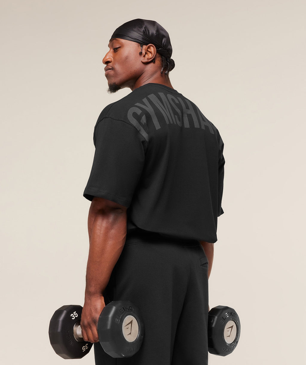 Power T-Shirt Logo Negro - View 1